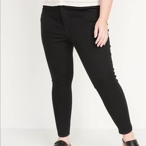OLD NAVY High-Waisted Black-Wash Super Skinny Ankle Jeans Women sz 18 TALL